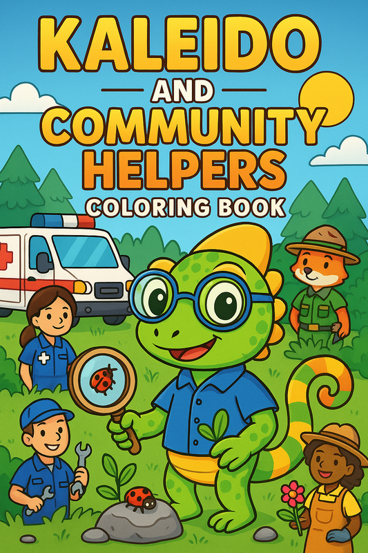 Kaleido and Community Helpers Coloring Book (Digital Download)