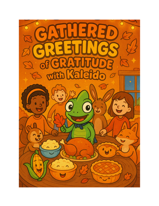 Gathered Greetings Of Grattitude With Kaleido Coloring Book (Digital Download)